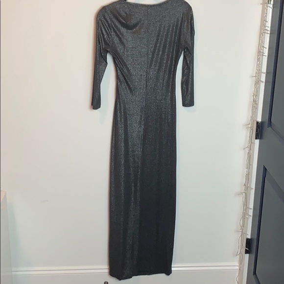 Spense Dresses Sexy Spense Gunmetal Metallic Bodycon Maxi Dress
